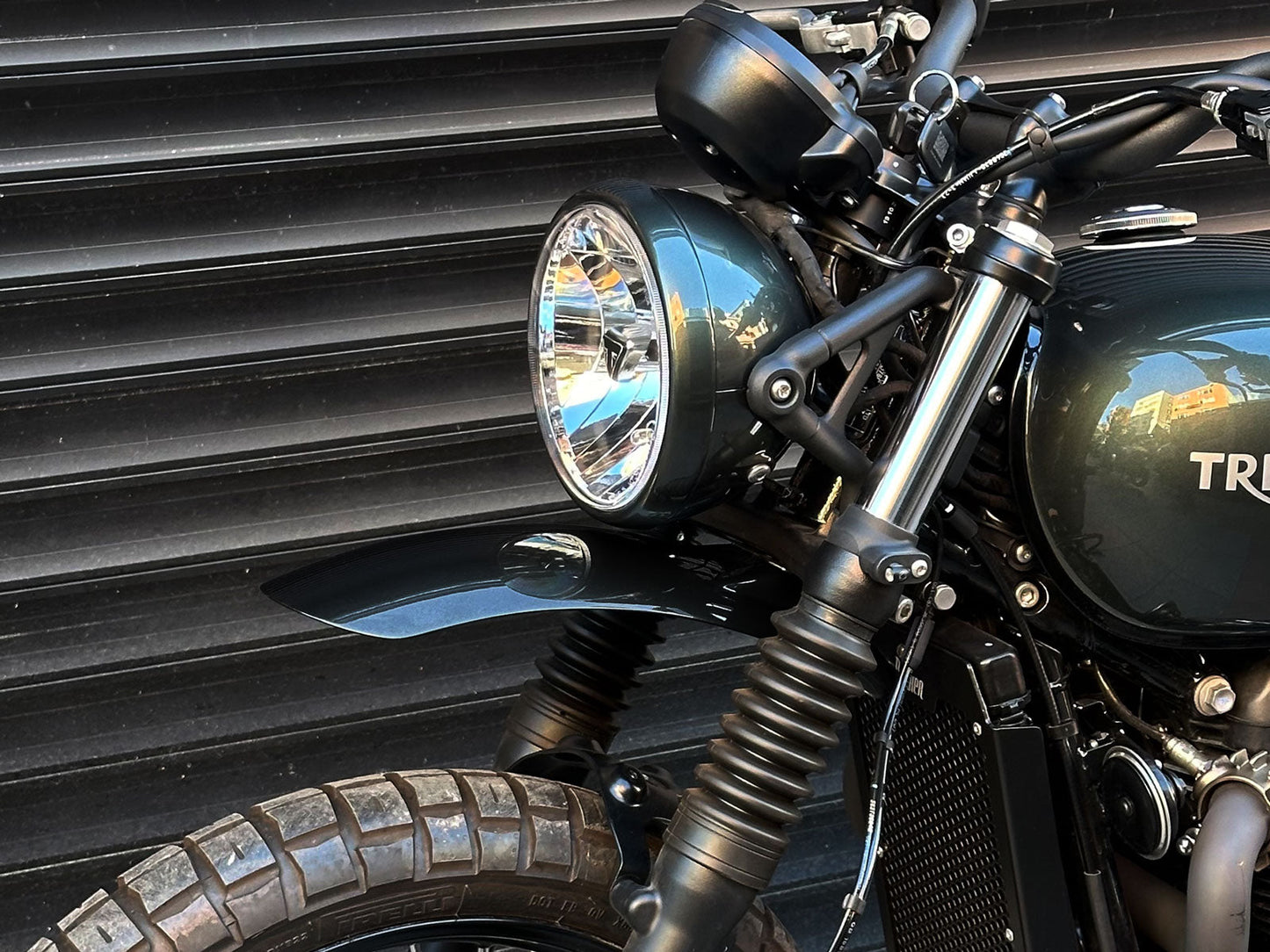 Triumph Scrambler High Fender On motorcycle