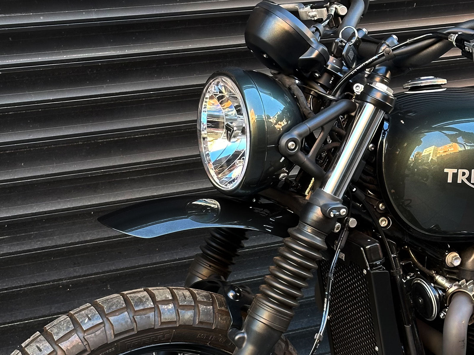 Triumph Scrambler High Fender On motorcycle