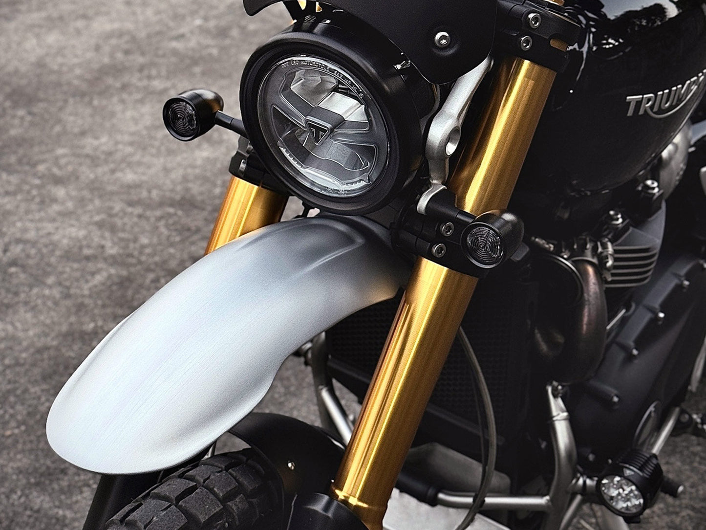 Triumph 1200 XE XC X PA12 High Fender mounted on motorcycle Matte Grey