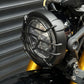 Triumph 1200 XE XC X Headlight Grill Protection Guard mounted on motorcycle Closeup
