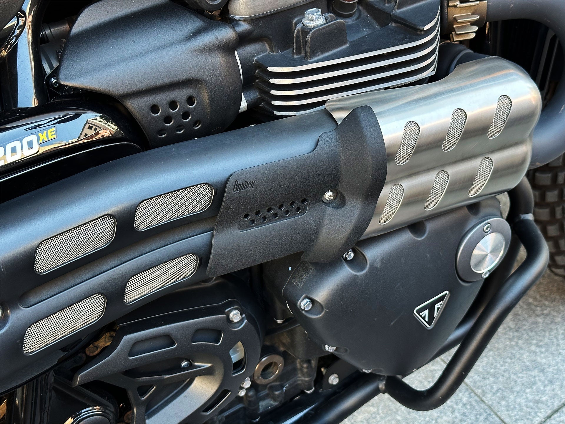 Triumph 1200 XE XC X leg Saver Heat Shield