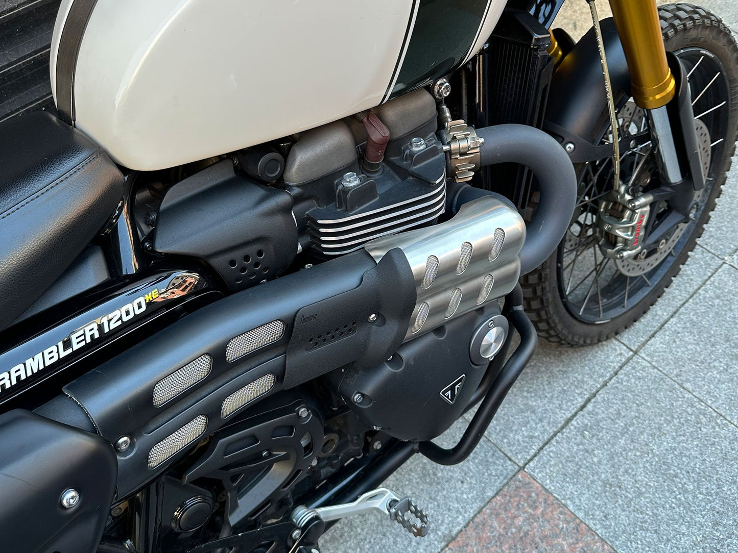 Triumph 1200 XE XC X leg Saver Heat Shield