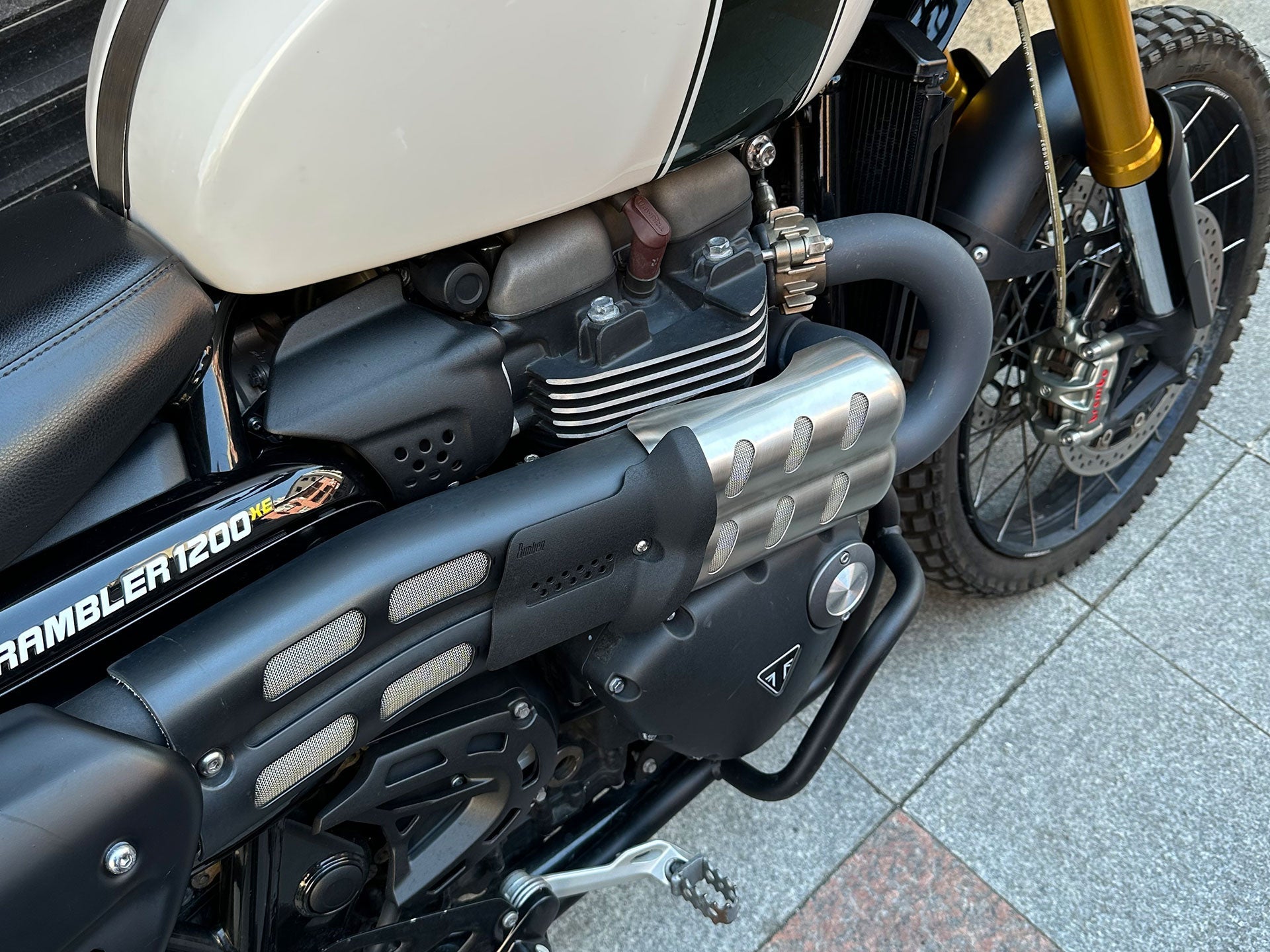 Triumph 1200 XE XC X leg Saver Heat Shield