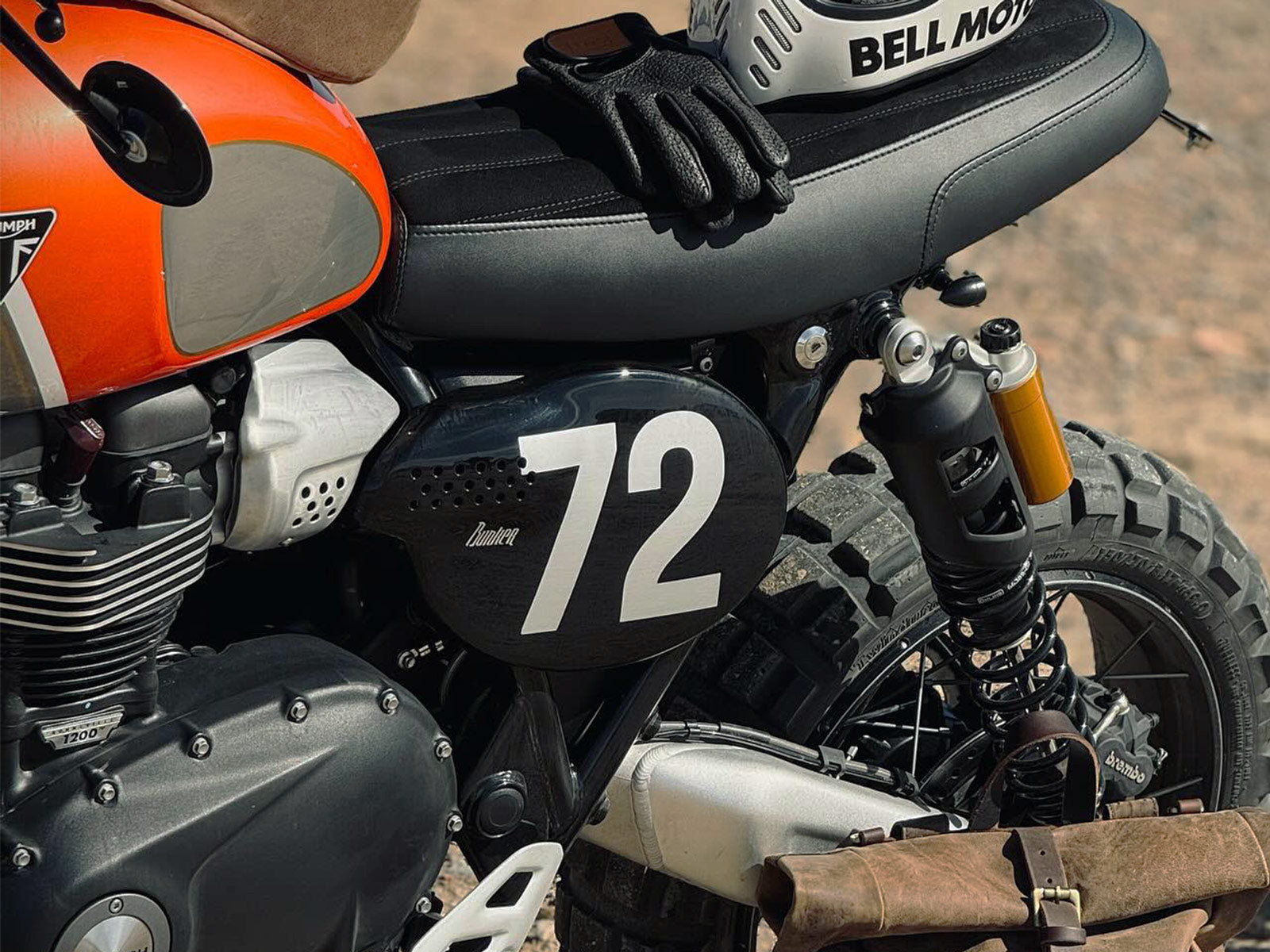 Triumph 1200 XE X C Number Plate Side Cover  on motorcycle