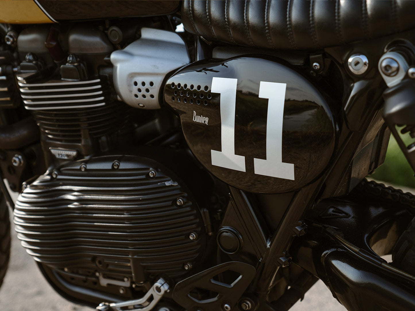 Triumph 1200 XE X C Number Plate Side Cover  on motorcycle
