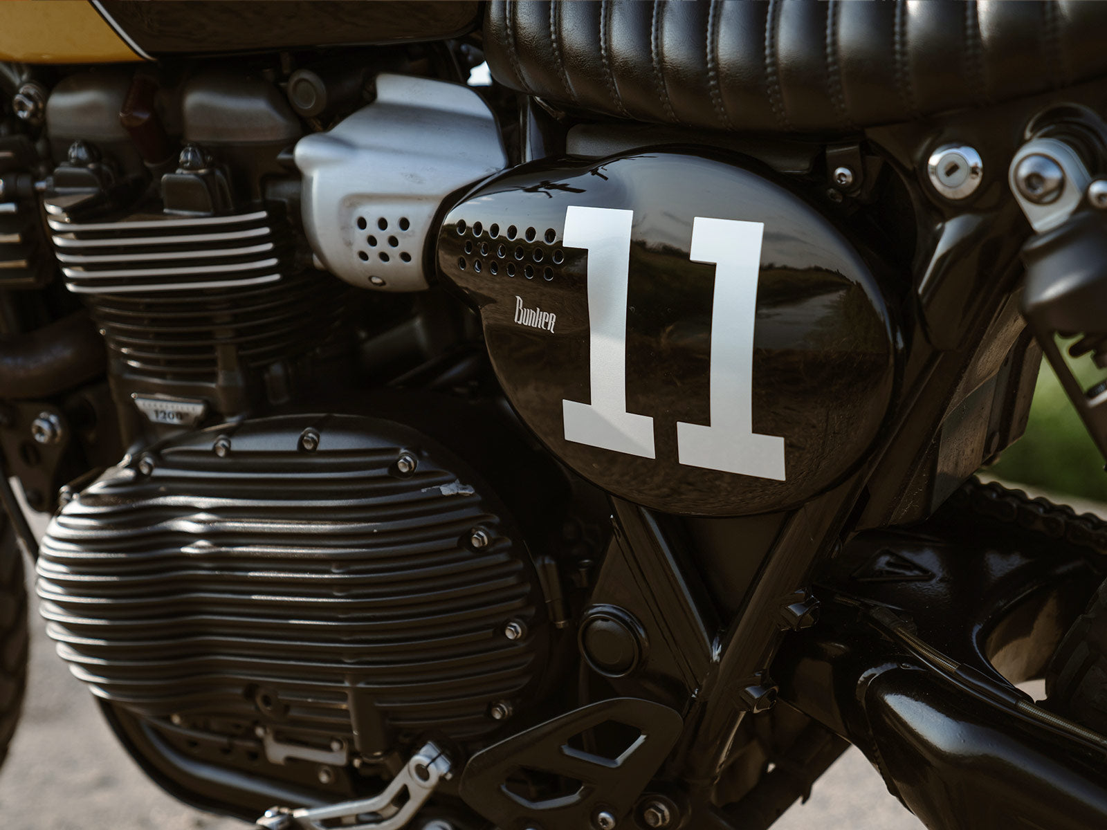 Triumph 1200 XE X C Number Plate Side Cover  on motorcycle