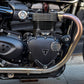 Triumph Engine Badge 2016 ON RIGHT side Stator cover On motorcycle Side view 