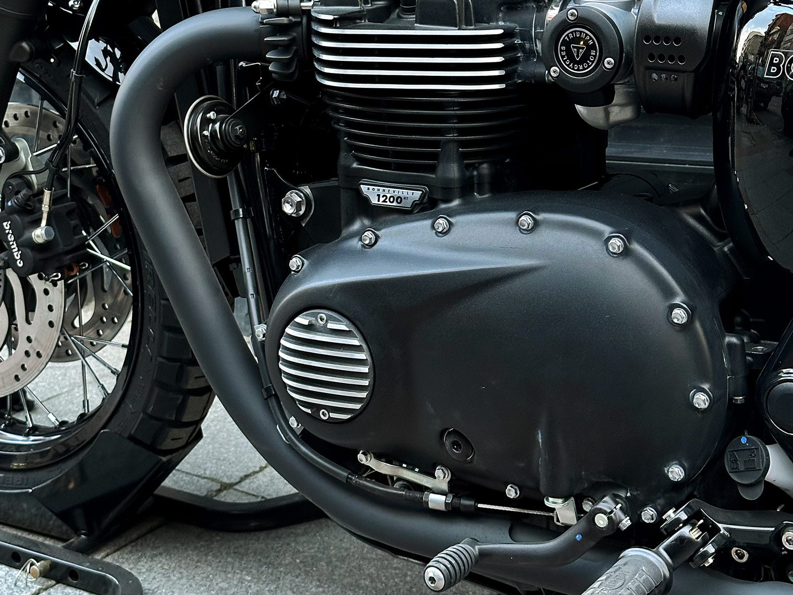 Triumph Engine Badge 2016 ON LEFT side Clutch cover On Motorcycle