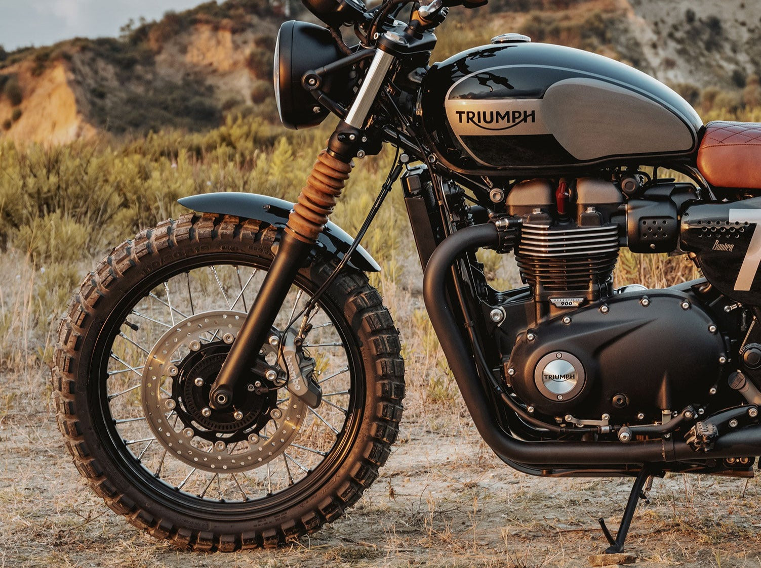 Triumph PA12 Front Mudguard imagegallery Street scrambler Black