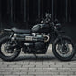 Triumph scrambler 900 Heat Shield Leg Saver on motorcycle Side view